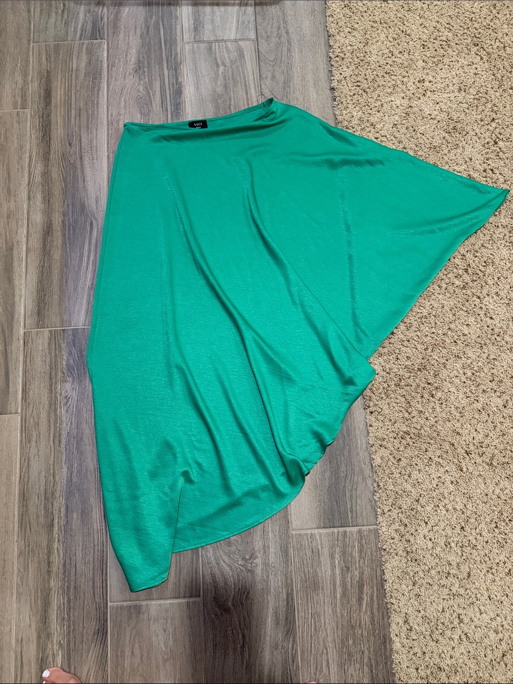Asymmetrical Green Women's Dress
